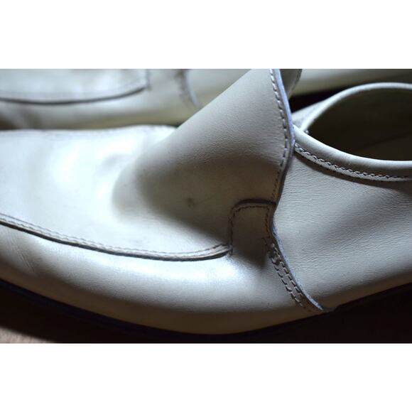 Bally Switzerland Continental Toreto White Leather Loafers Men’s 9 - Picture 3 of 5